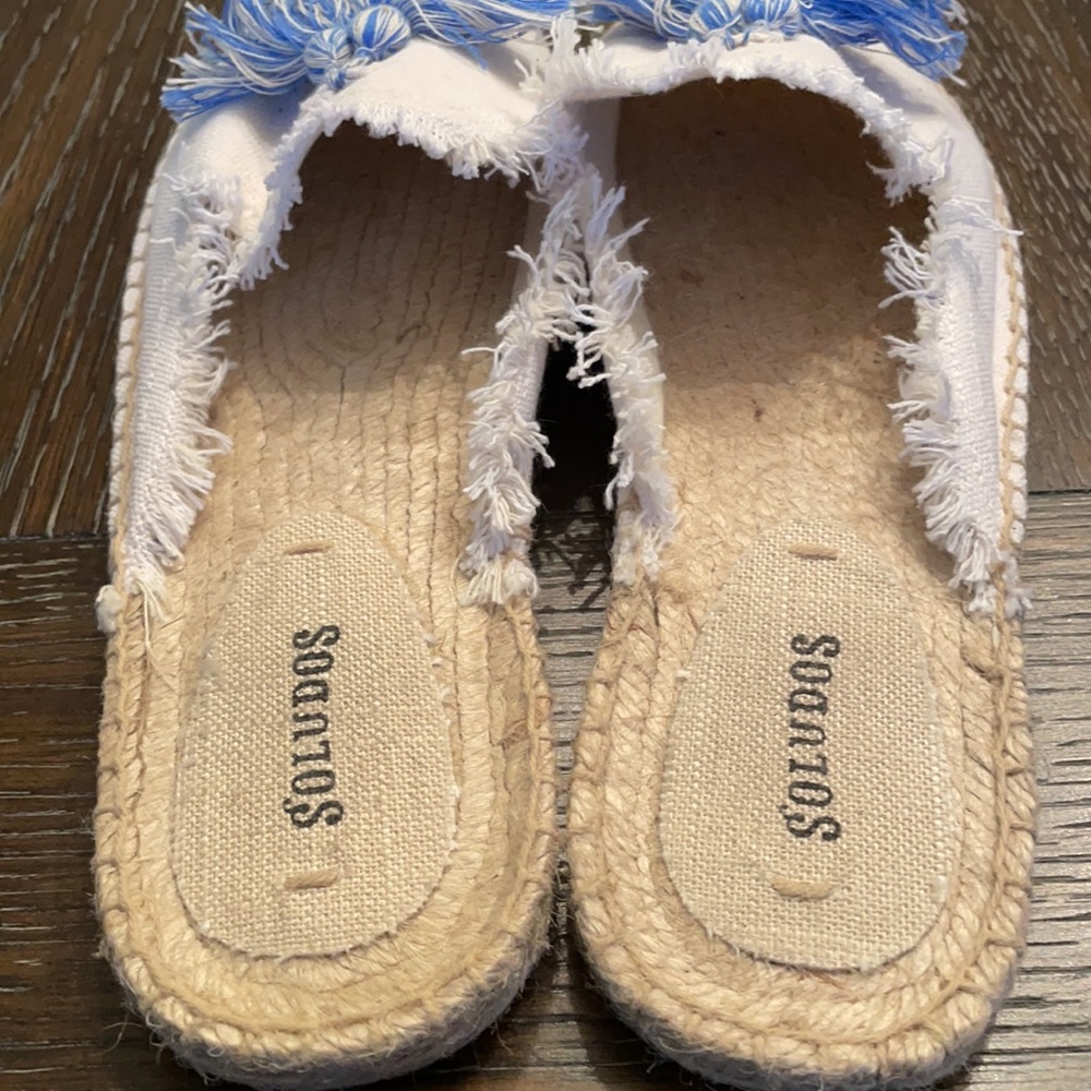 Soludos Frayed Tassel Espadrille Loafer Mules - Picture 10 of 16